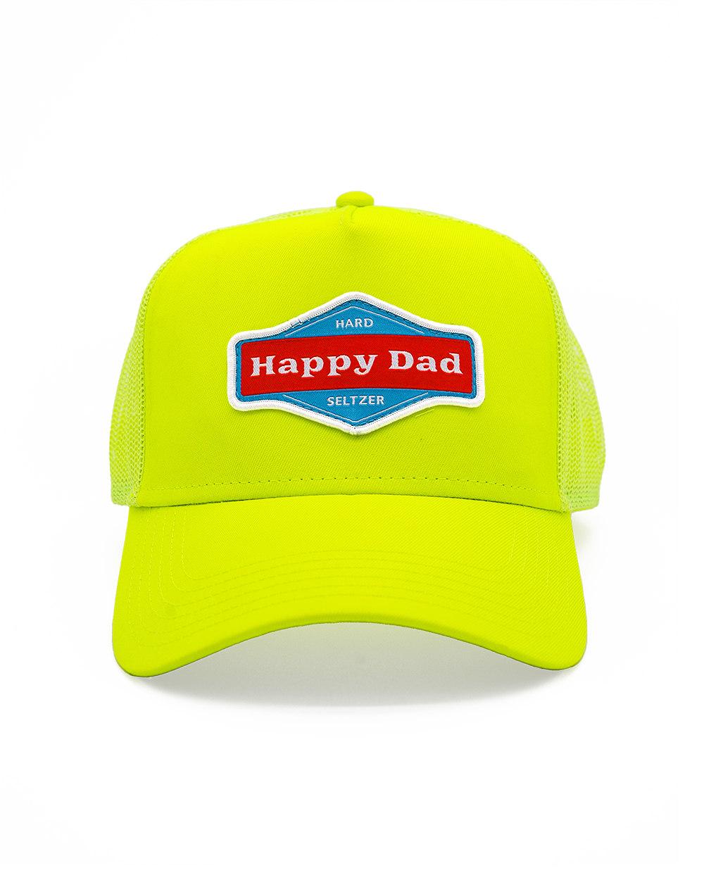Happy Dad Trucker Hat (Neon Yellow)