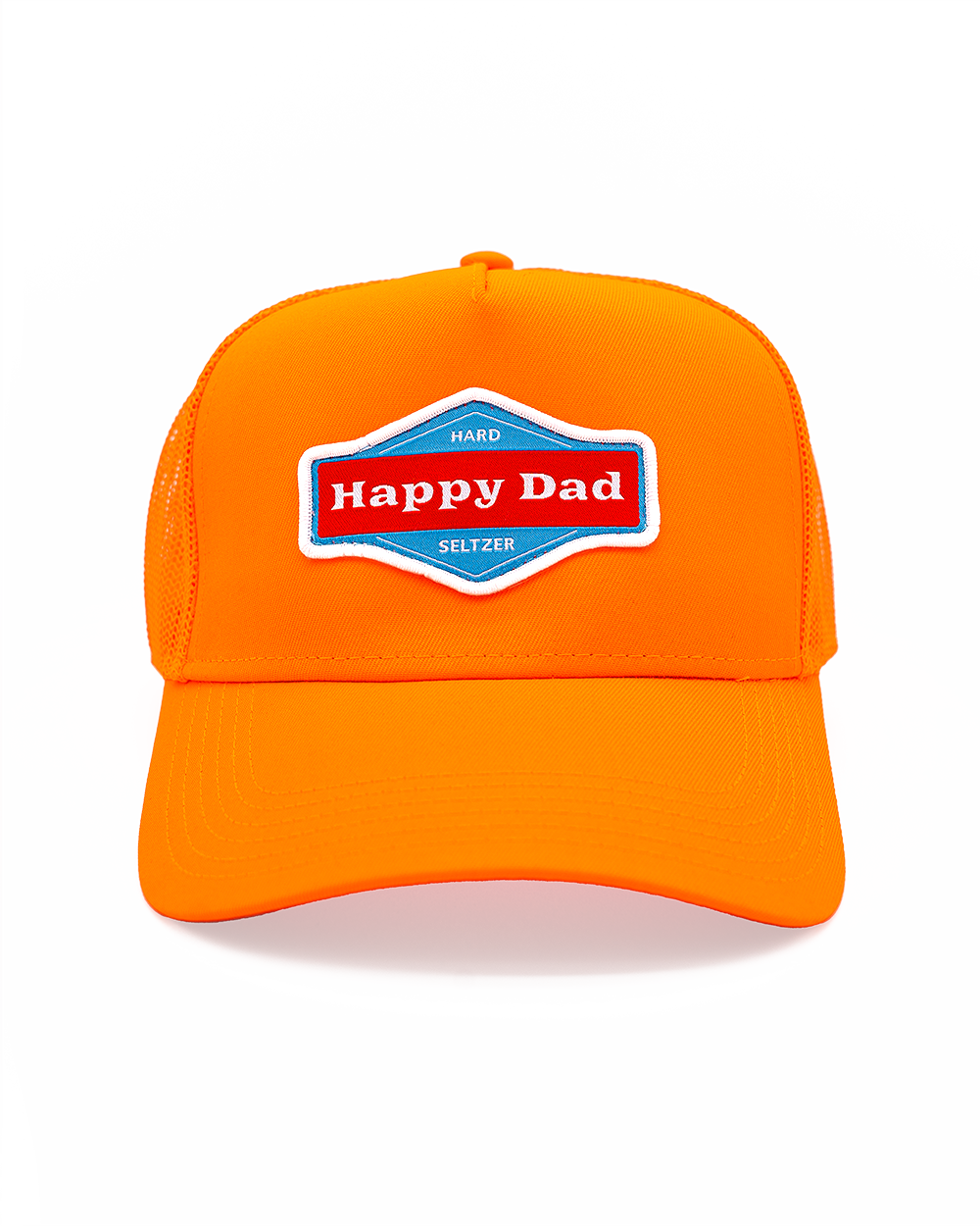 Happy Dad Trucker Hat (Neon Orange)