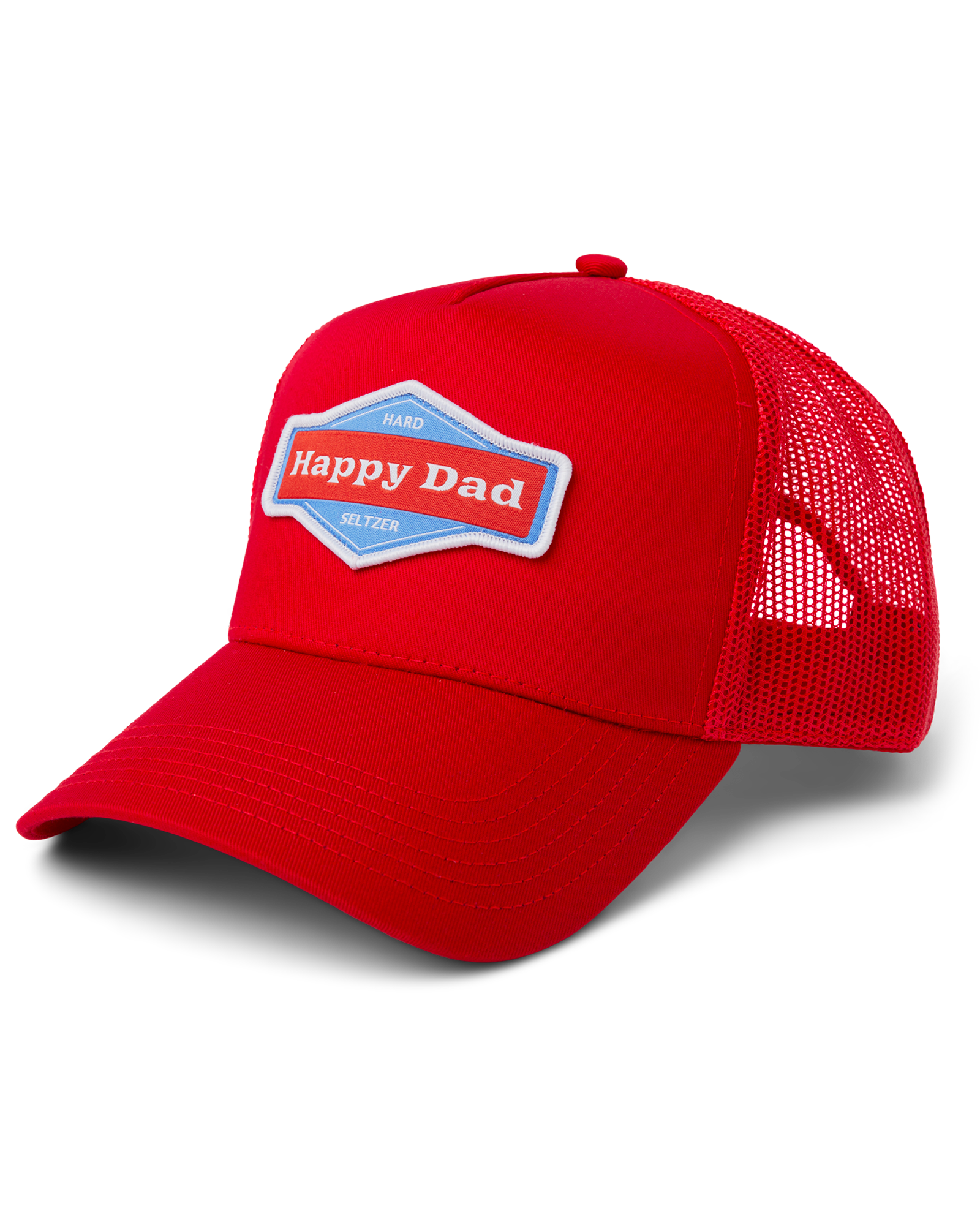 Happy Dad Trucker Hat Red