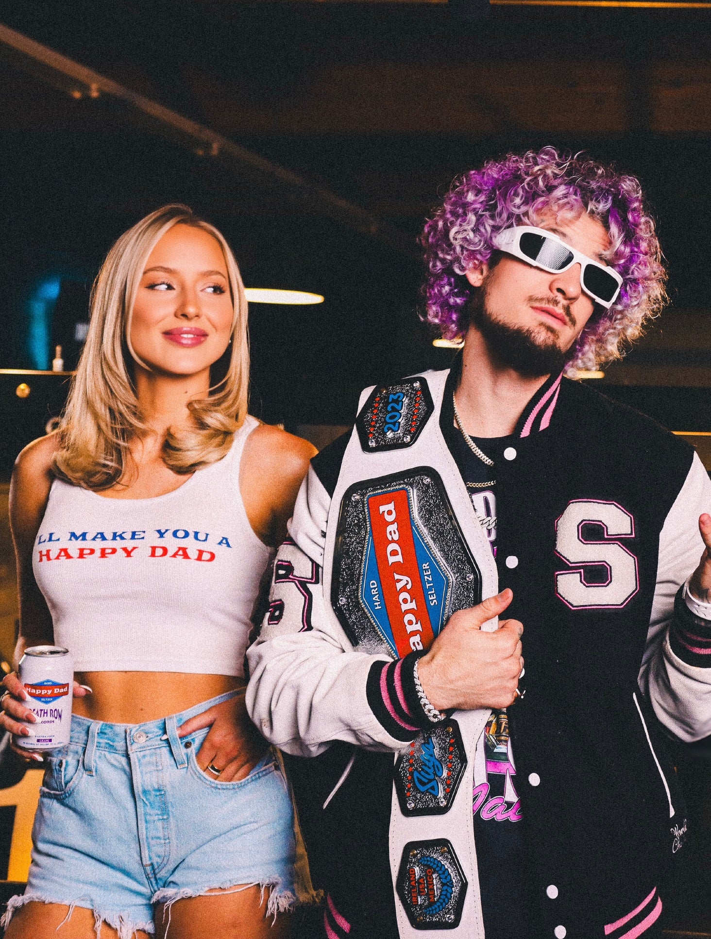 Happy Dad x Suga Sean Varsity Jacket (Black)