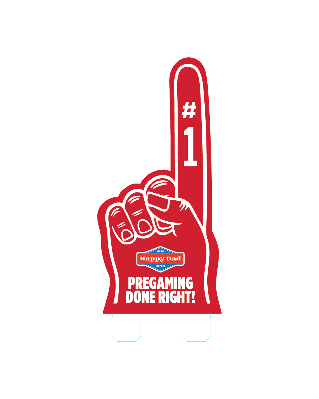 #1 Pregaming Foam Finger Skinny Case Topper - RED