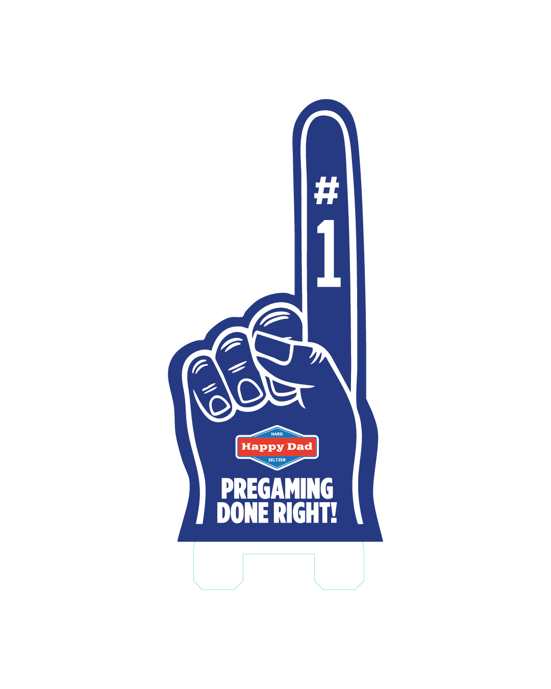 #1 Pregaming Foam Finger Skinny Case Topper - ROYAL