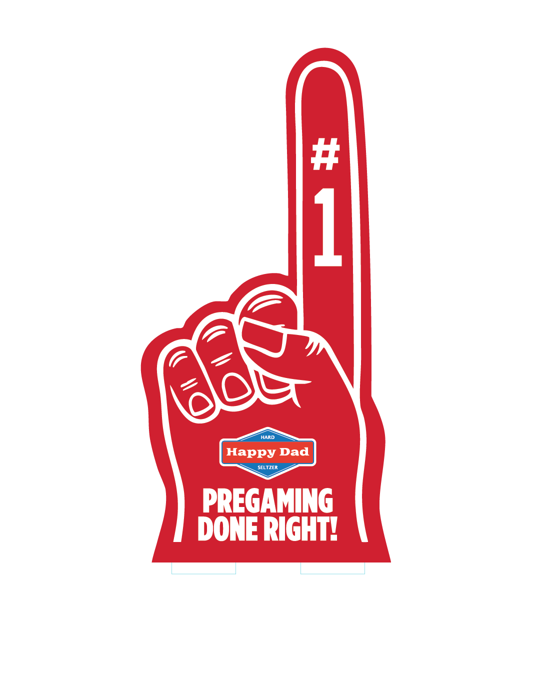 #1 Pregaming Foam Finger Standard Case Topper - RED