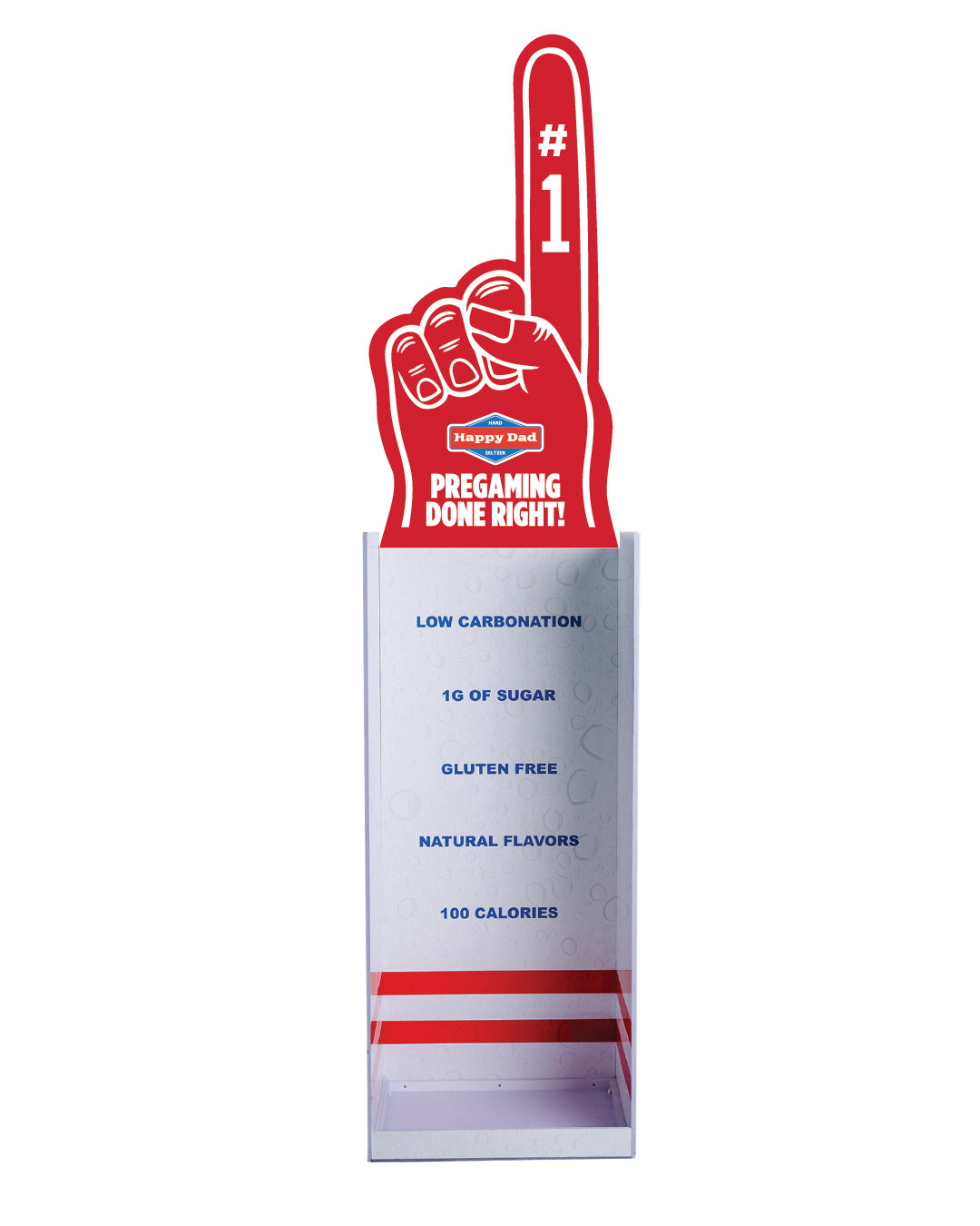 #1 Pregaming Foam Finger Standard Case Topper - RED