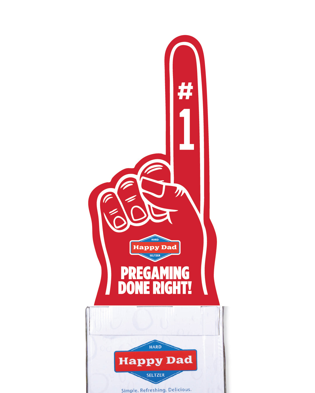 #1 Pregaming Foam Finger Skinny Case Topper - RED