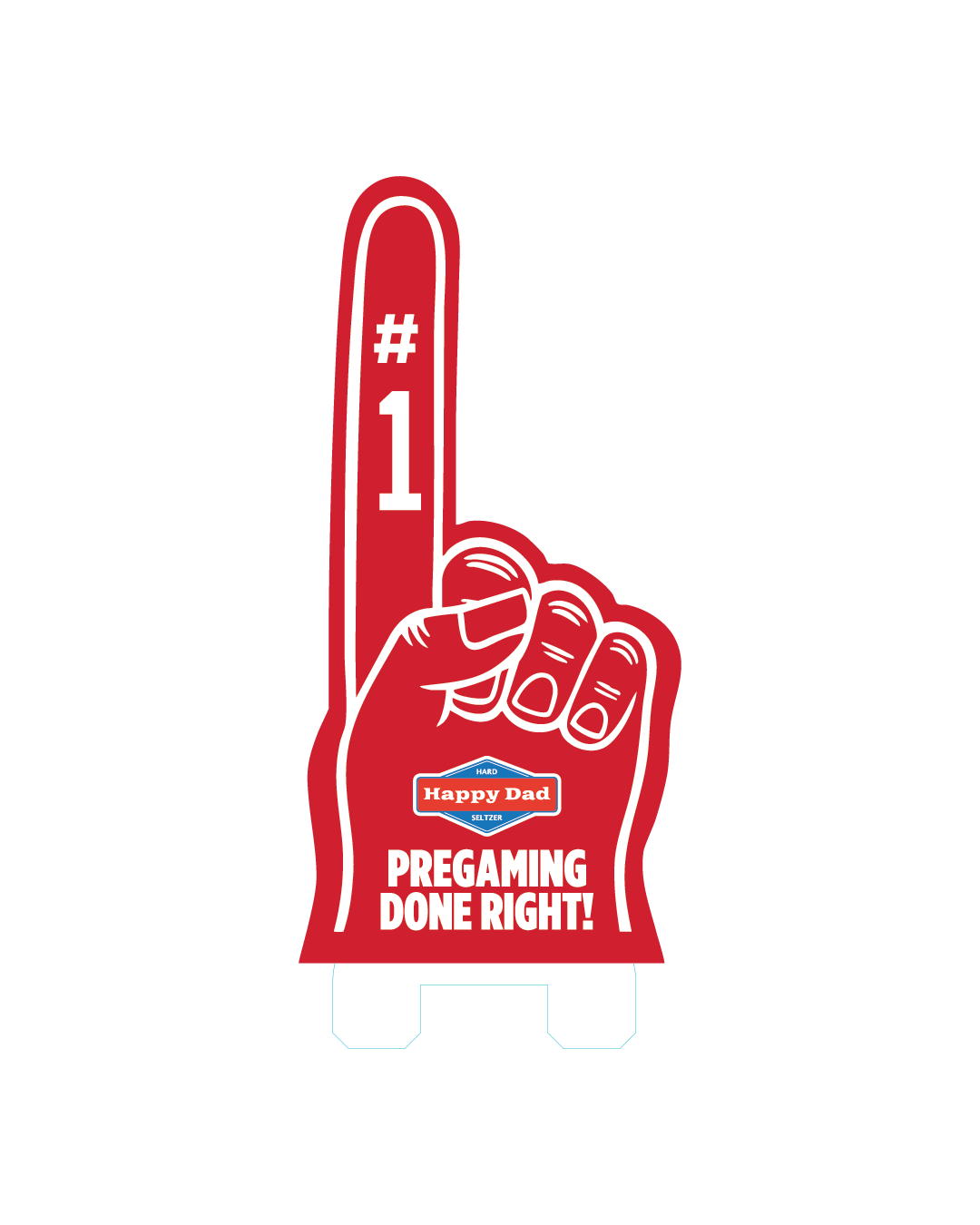 #1 Pregaming Foam Finger Skinny Case Topper - RED