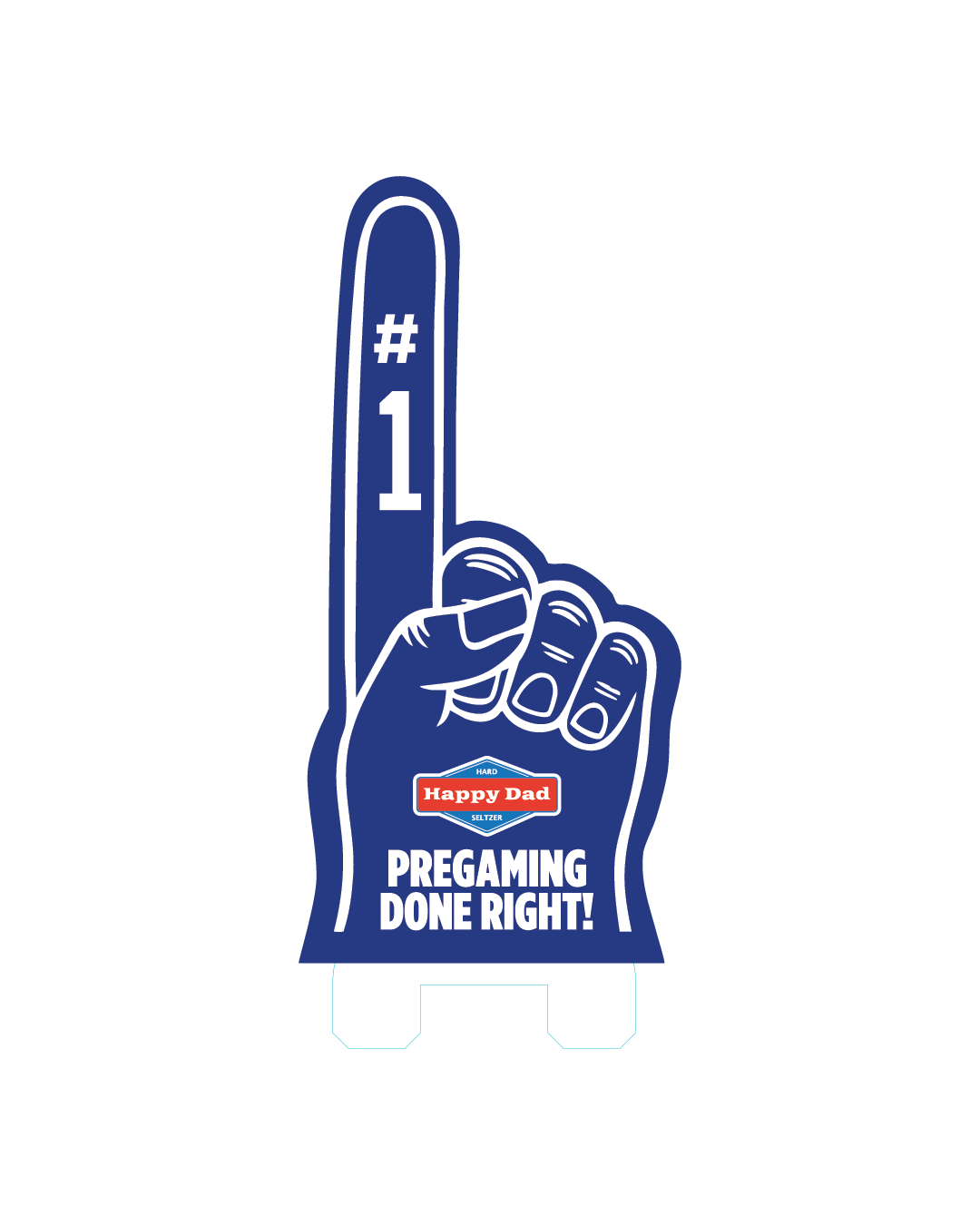 #1 Pregaming Foam Finger Skinny Case Topper - ROYAL