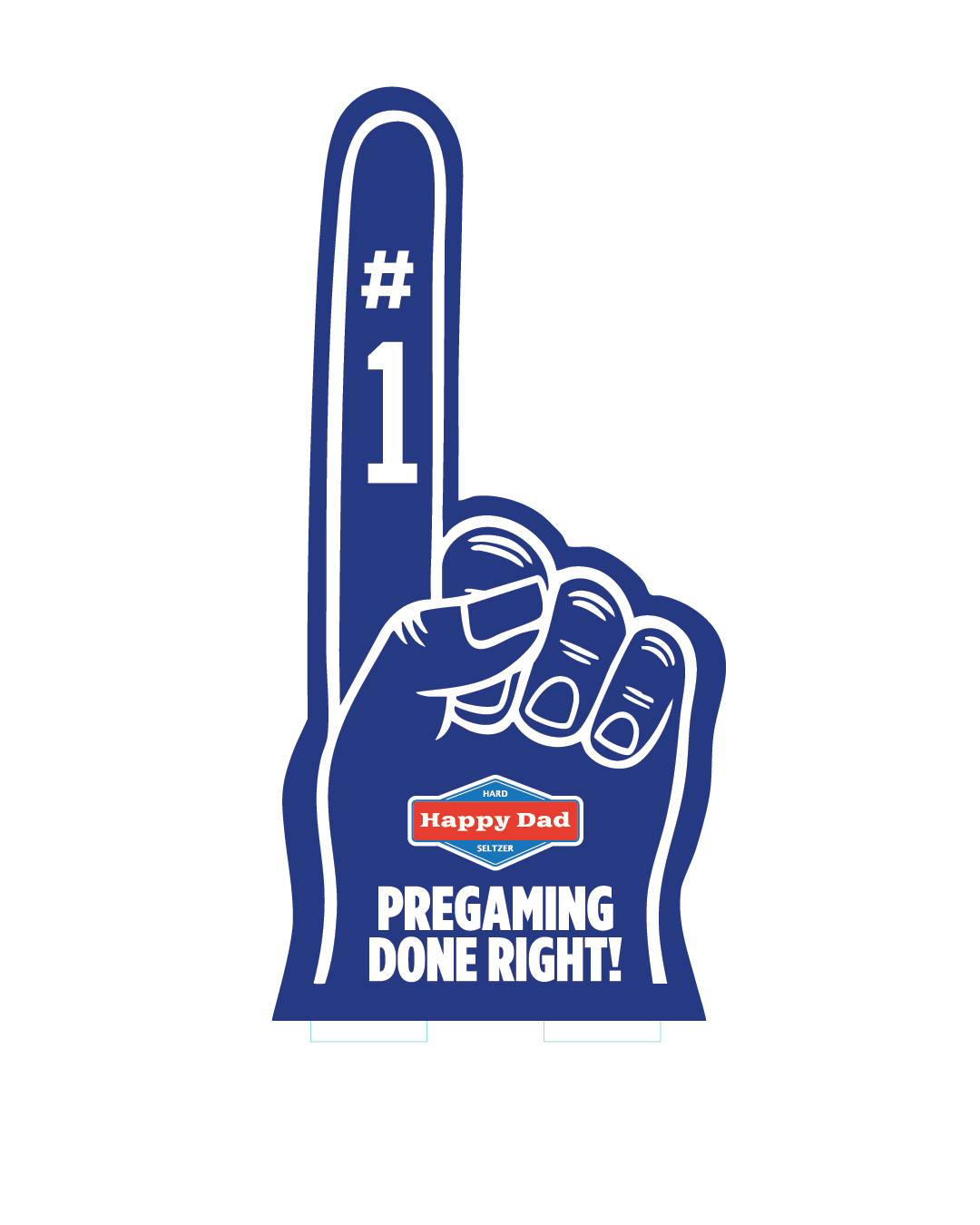 #1 Pregaming Foam Finger Standard Case Topper - ROYAL