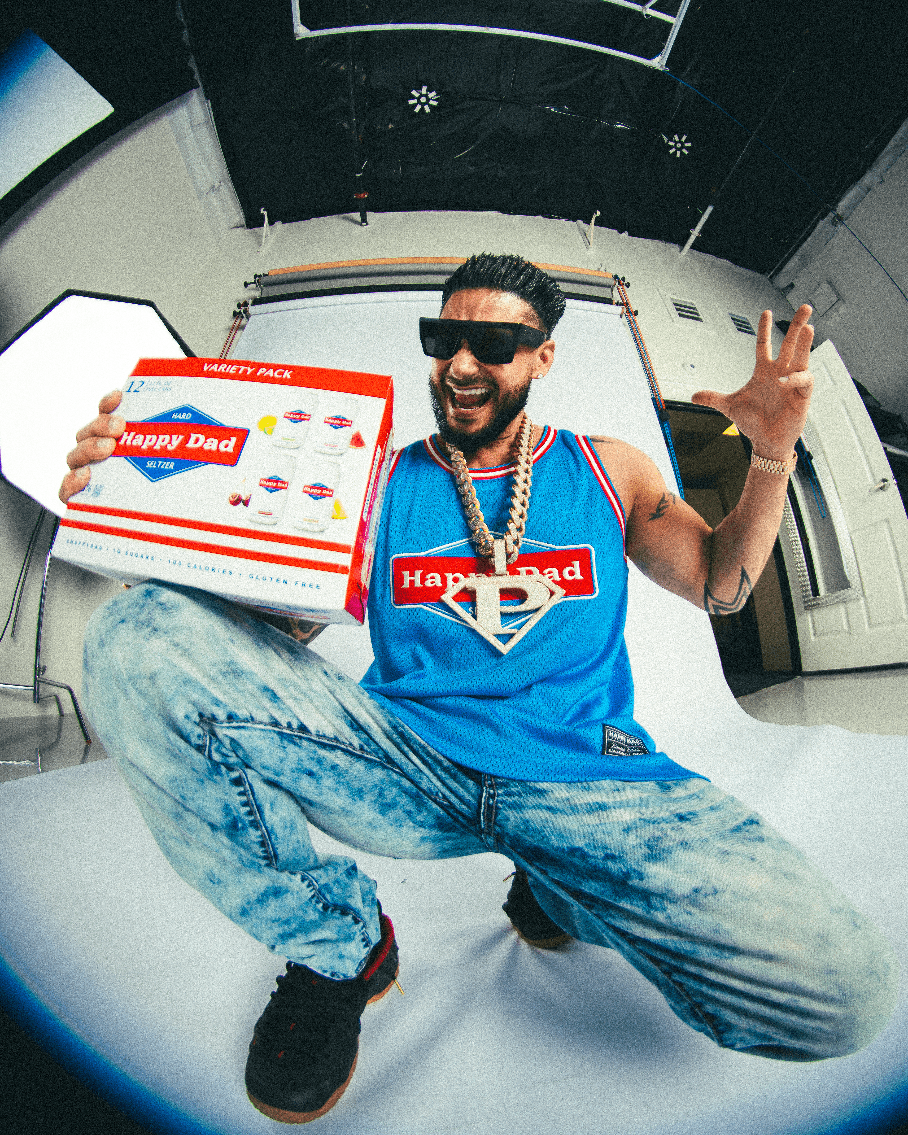 Happy Dad Basketball Jersey (Blue)
