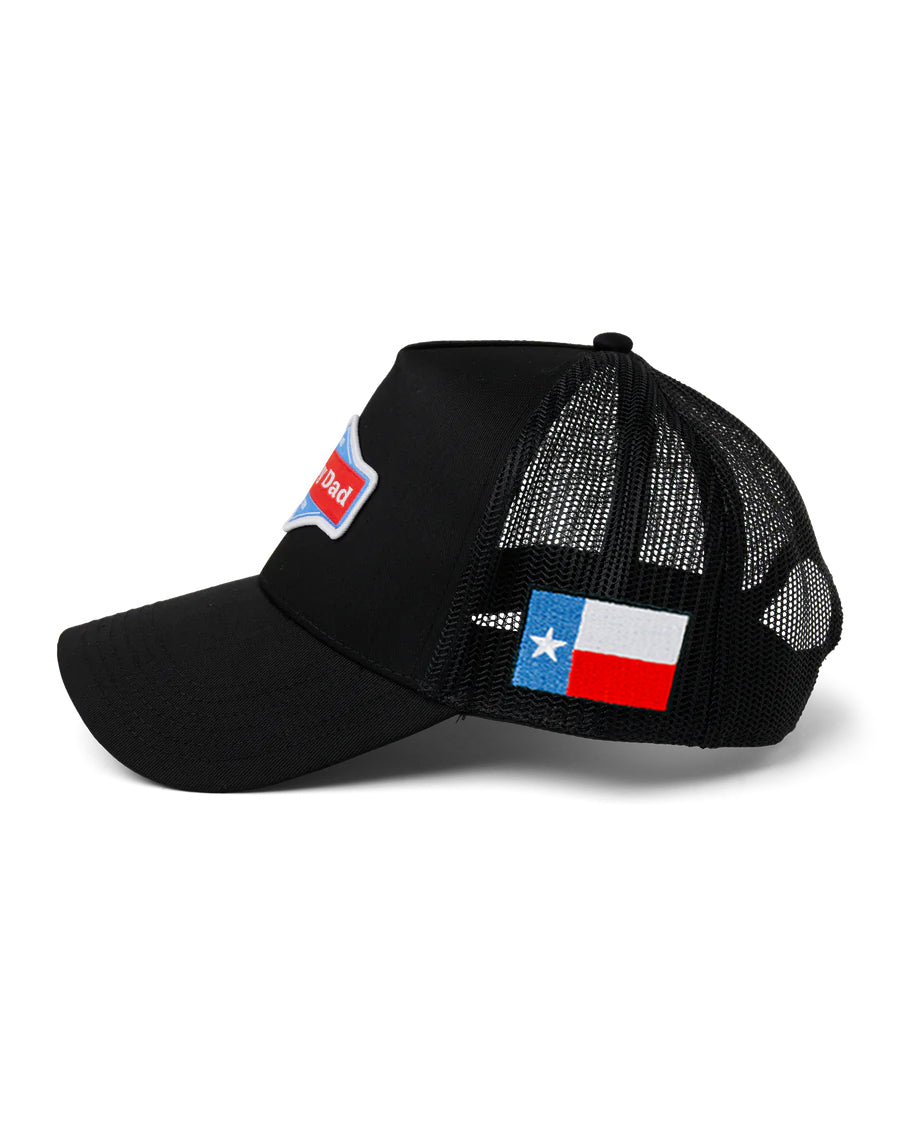 Texas Happy Dad Trucker Hat (Black)