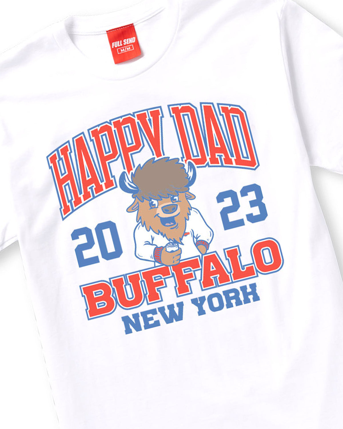 Happy Dad Buffalo Mascot Tee