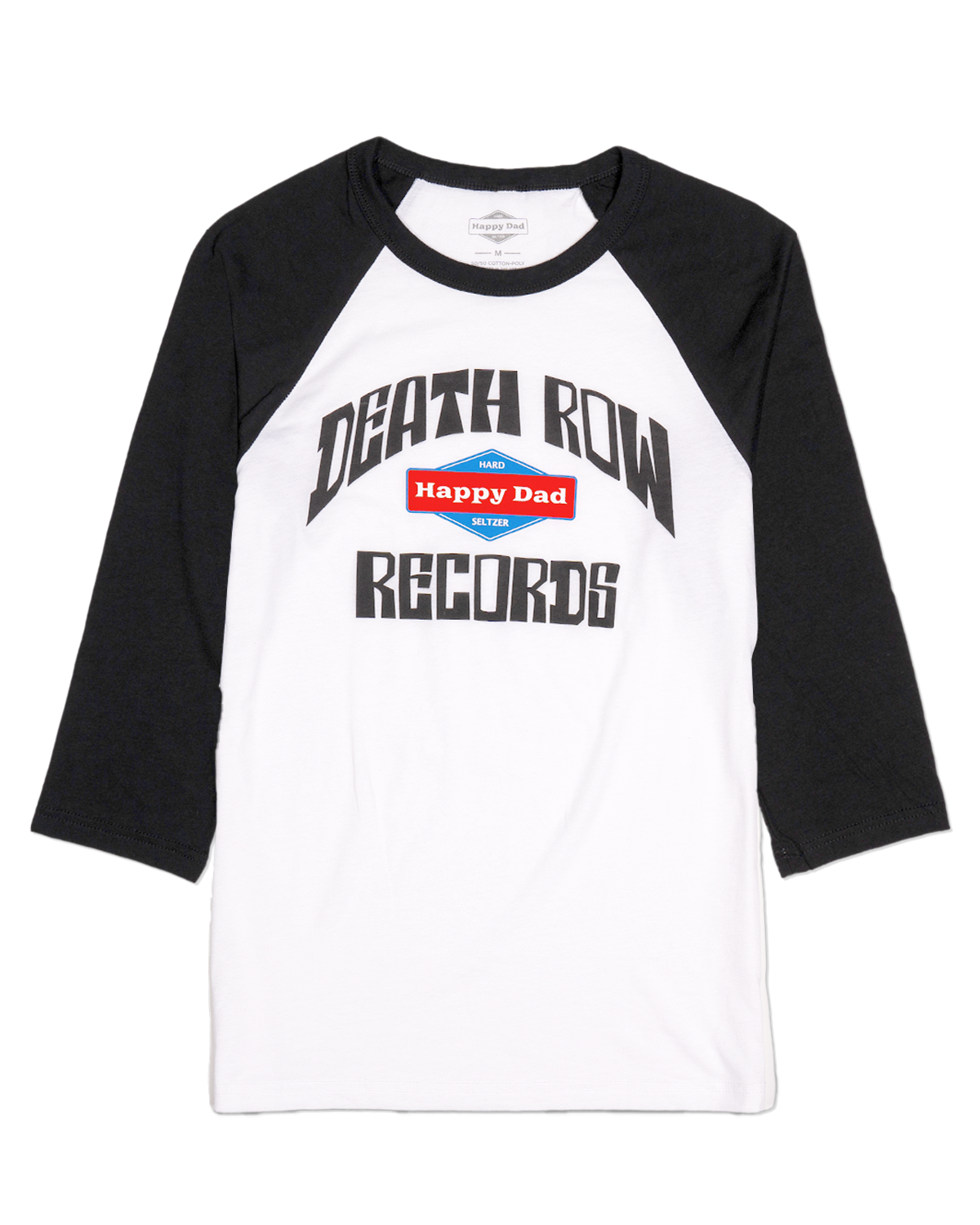 Happy Dad x Death Row 2-Tone Baseball Tee (White/Black)