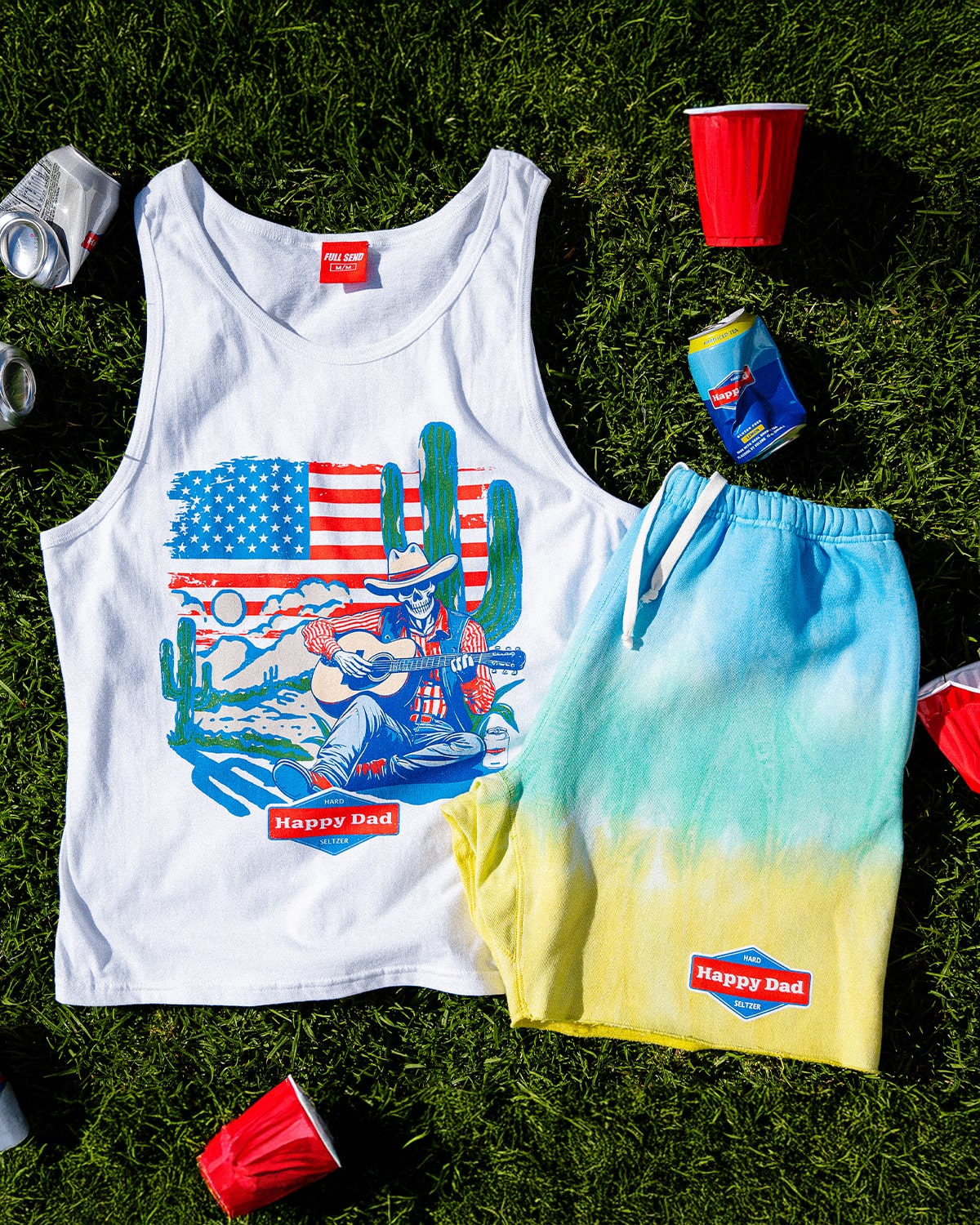 Happy Dad Festival Shorts (Tie Dye)