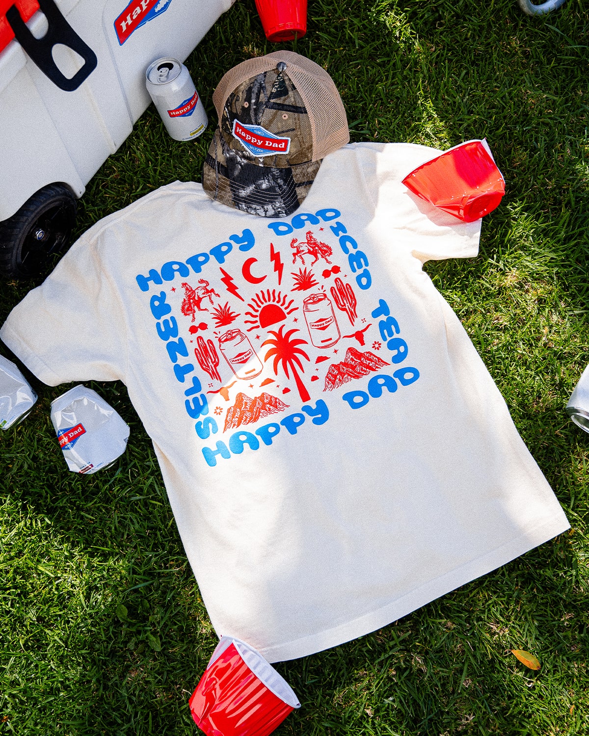 Happy Dad Vintage Electric Oasis Tee (Ivory)