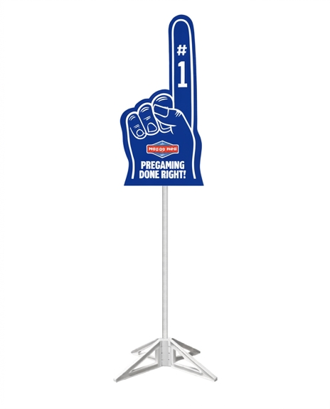 #1 Pregaming Foam Finger Pole Topper - ROYAL