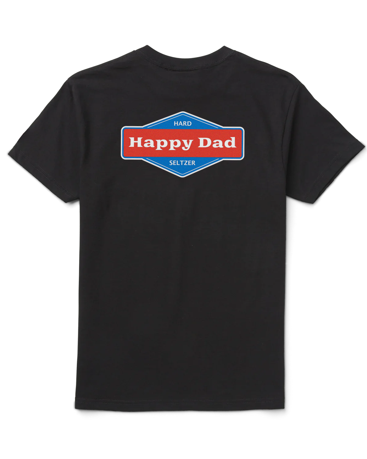 Happy Dad Front and Back Logo Tee (Black)
