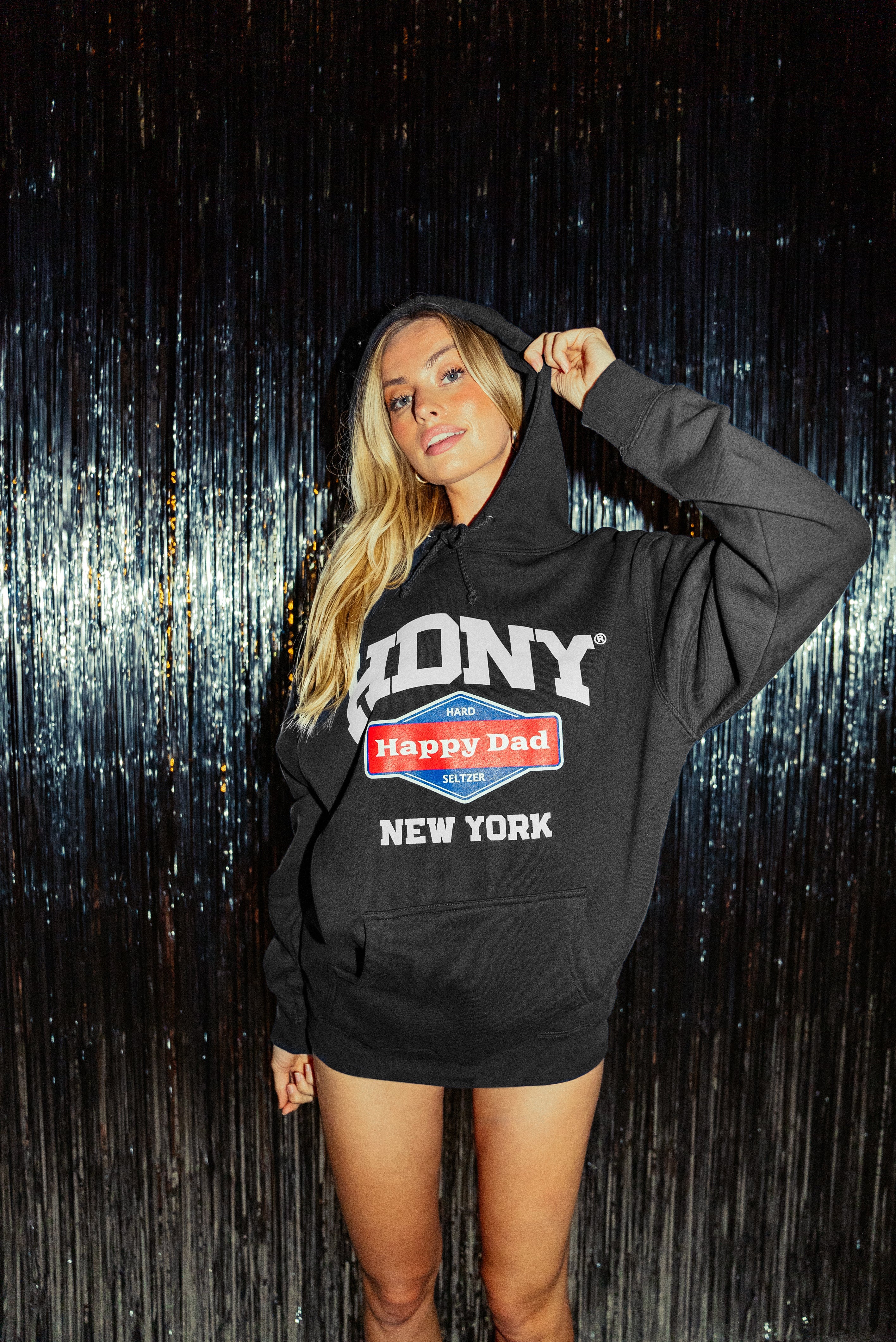 Happy Dad New York Hoodie - Black