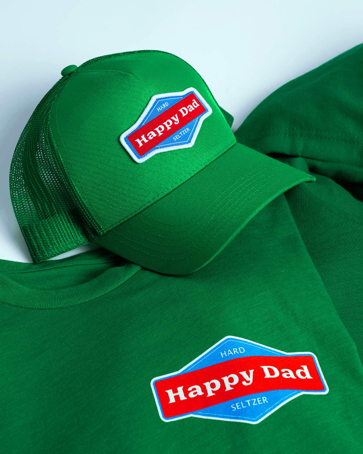 Happy Dad Trucker Hat (Green)