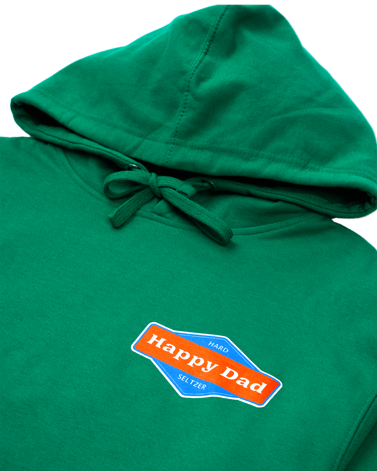 Happy Dad Front and Back Logo Hoodie (Green)