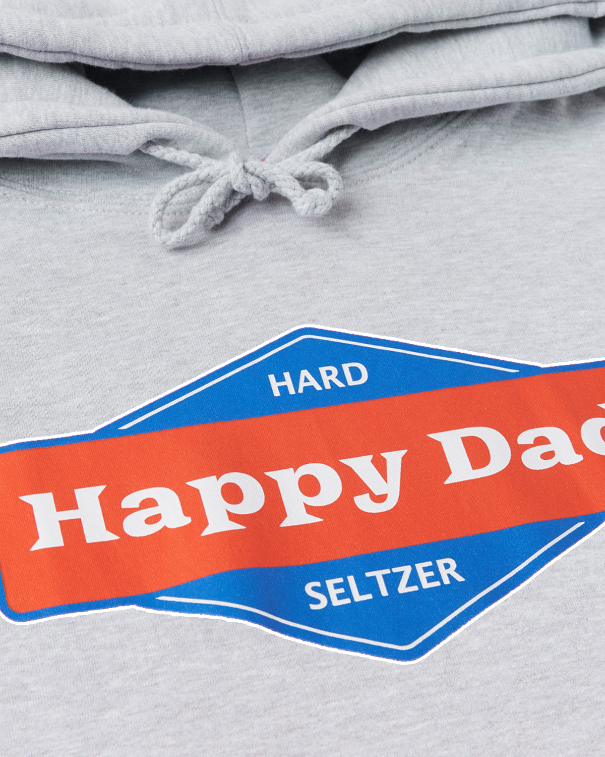 Happy Dad Front Logo Hoodie (Grey)