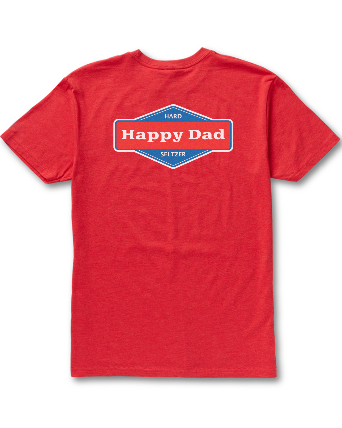 Happy Dad Front and Back Logo Tee (Red)