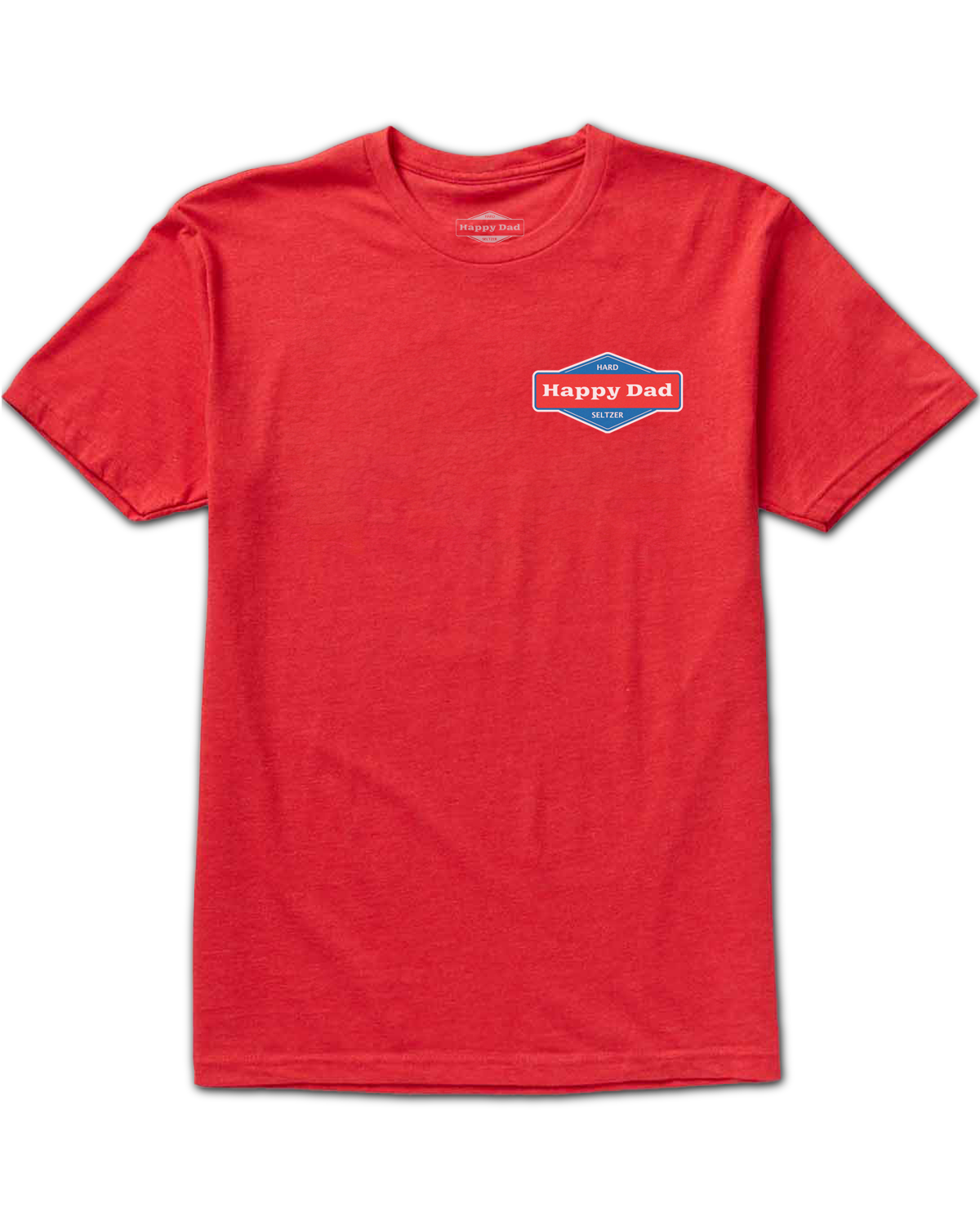 Happy Dad Front and Back Logo Tee (Red)