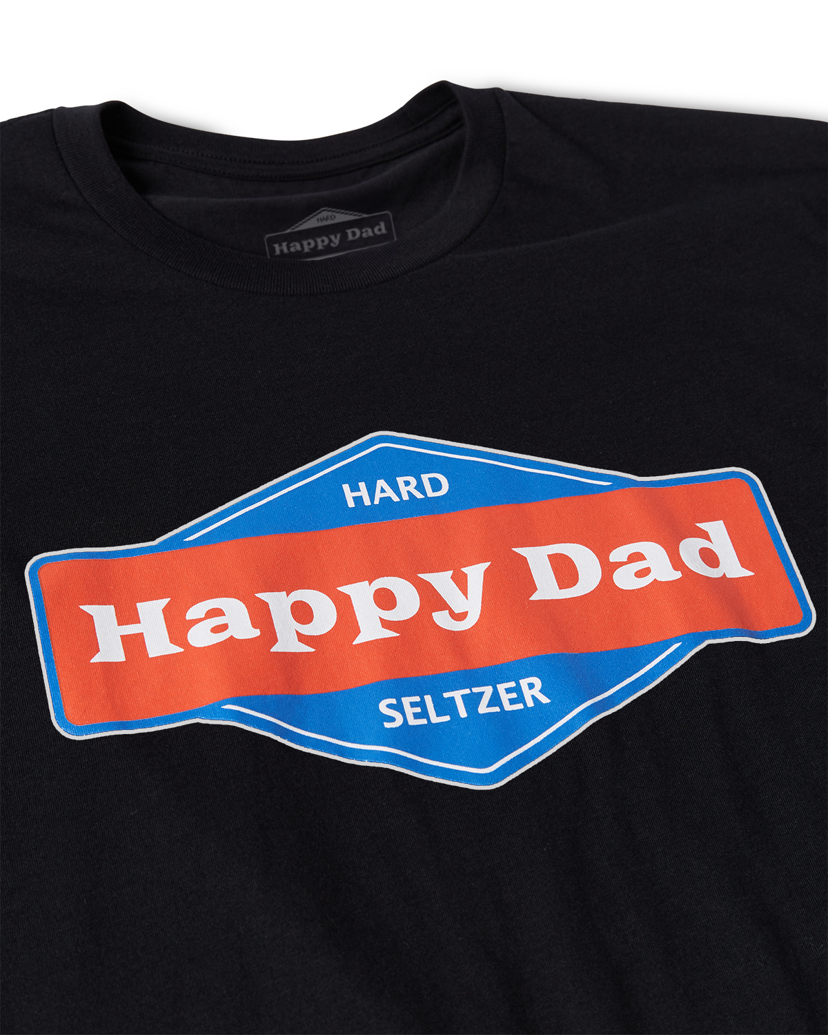 Happy Dad Front Logo Tee (Black)