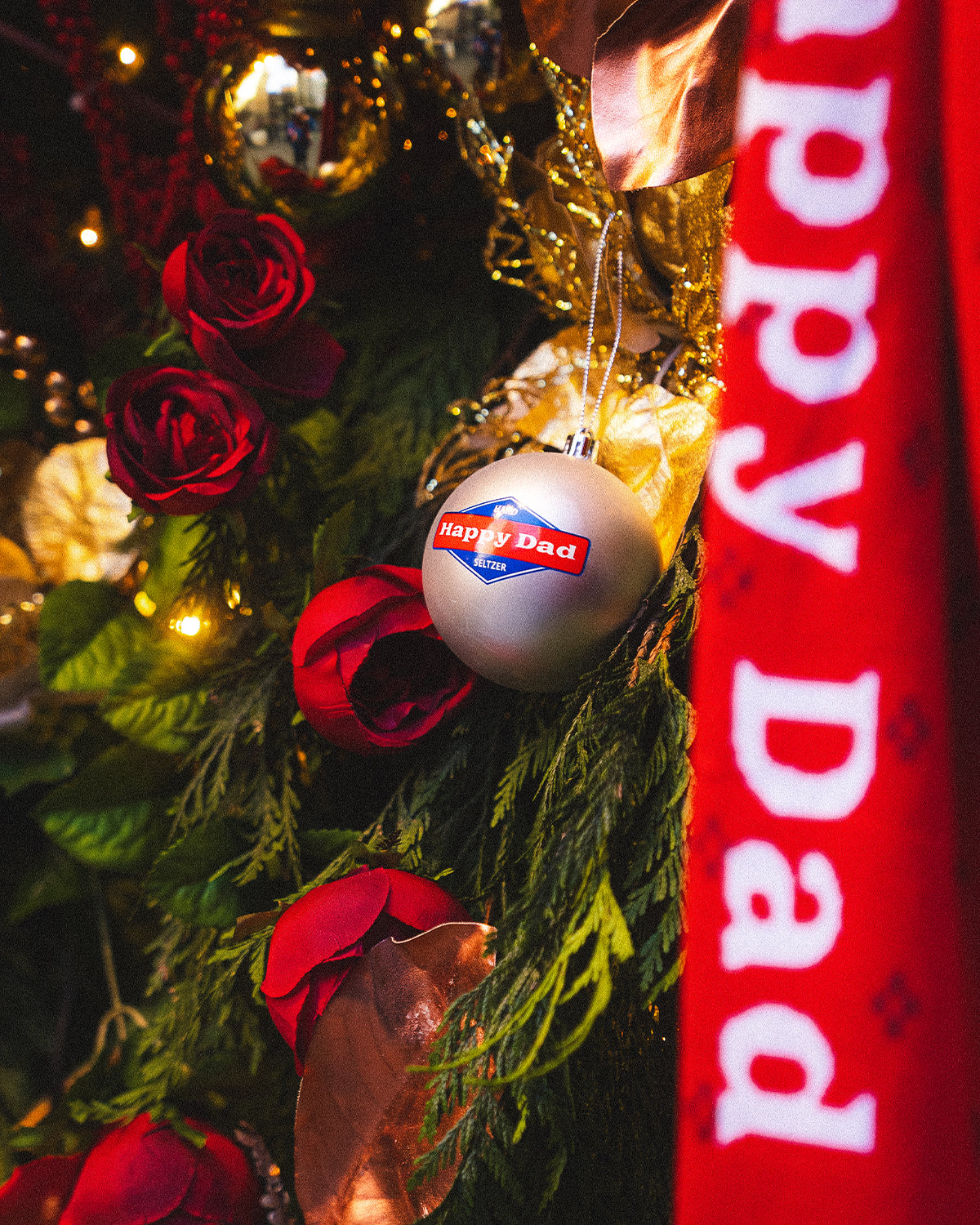 Happy Dad Tree Ornaments (4-pack)