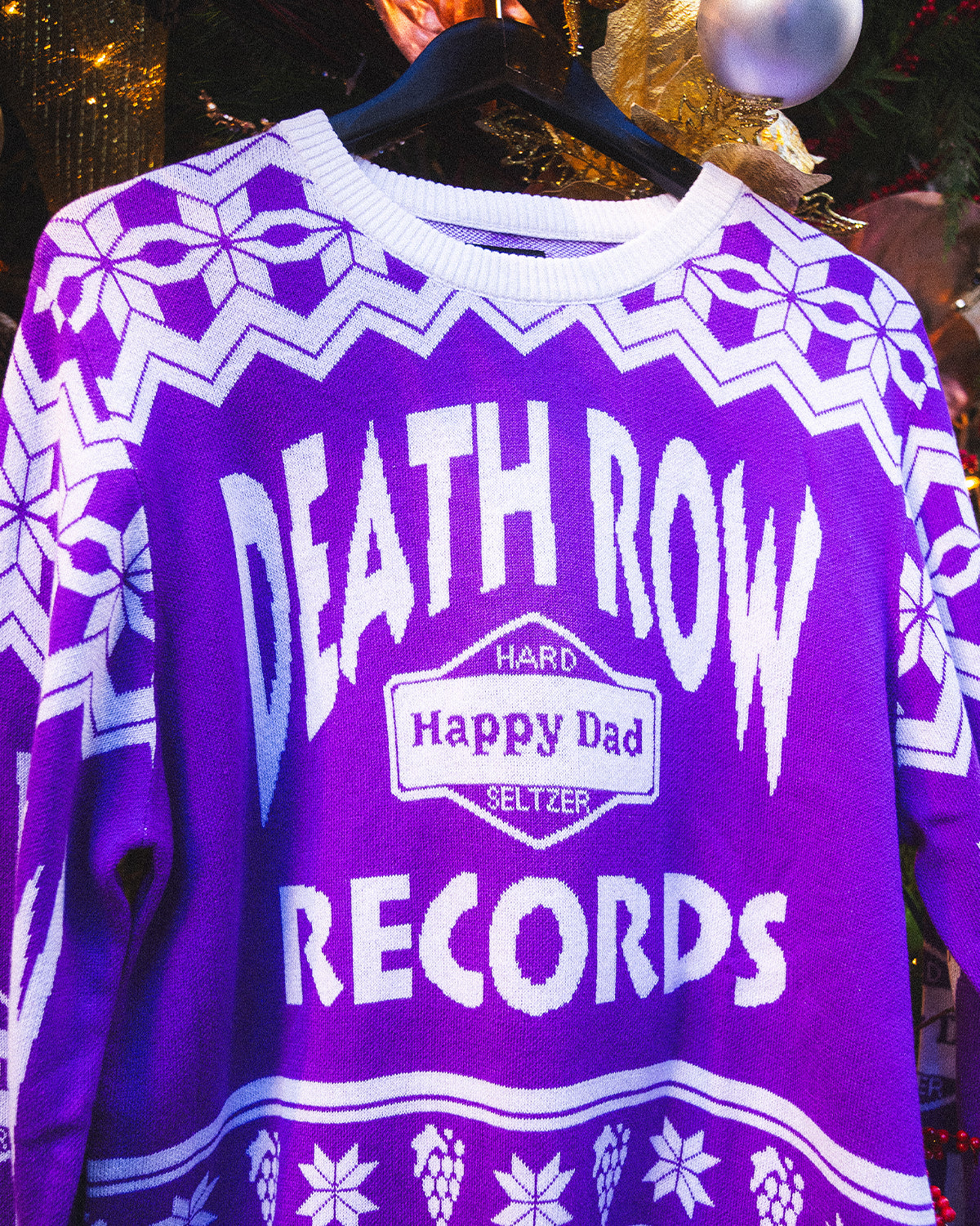Happy Dad x Death Row Ugly Sweater (Purple)
