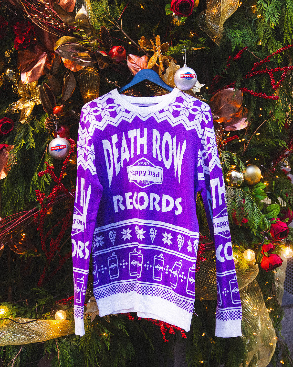 Happy Dad x Death Row Ugly Sweater (Purple)