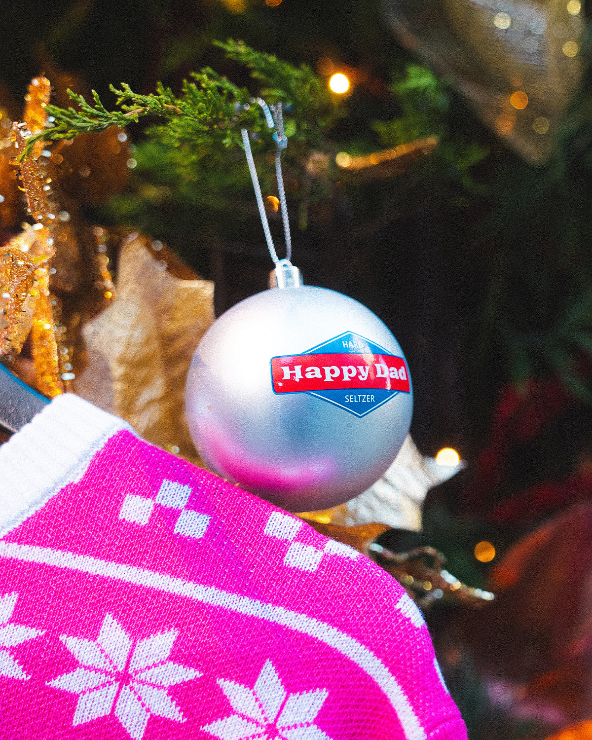 Happy Dad Tree Ornaments (4-pack)