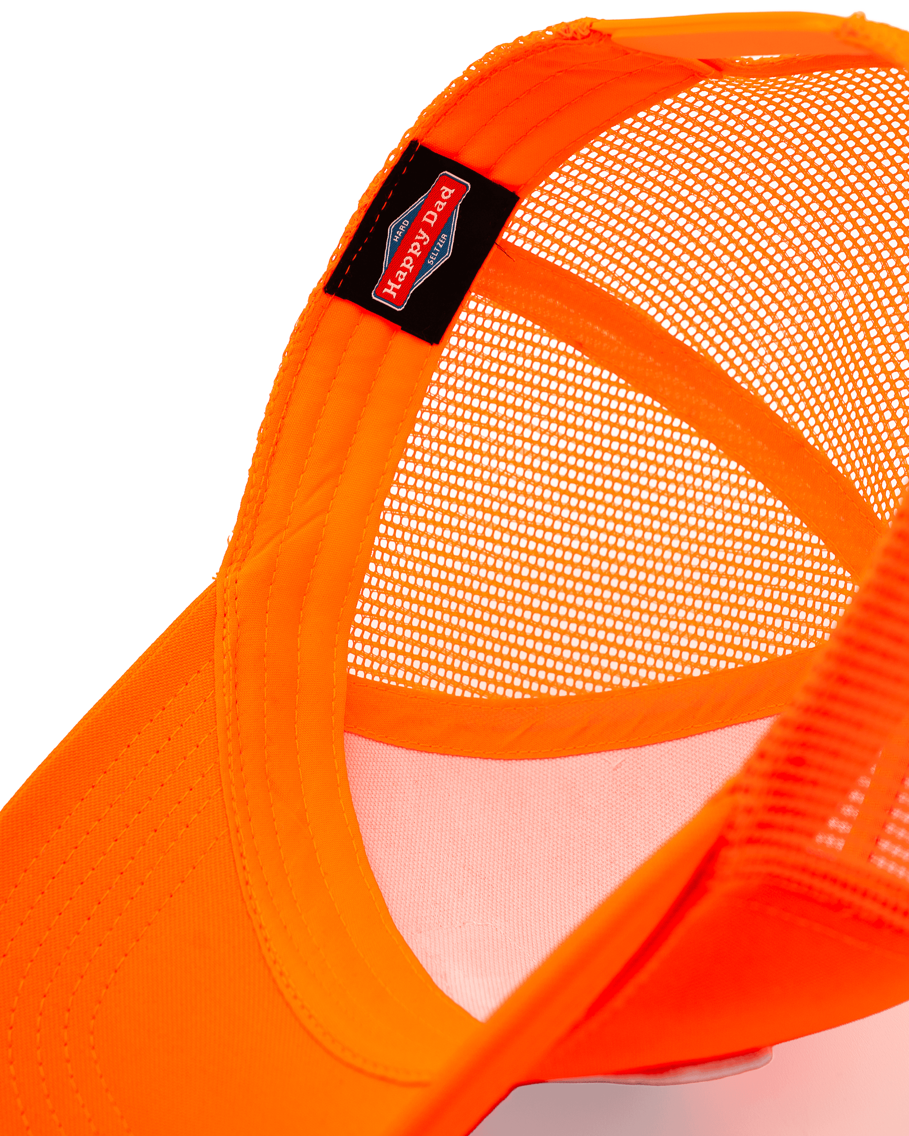 Happy Dad Trucker Hat (Neon Orange)