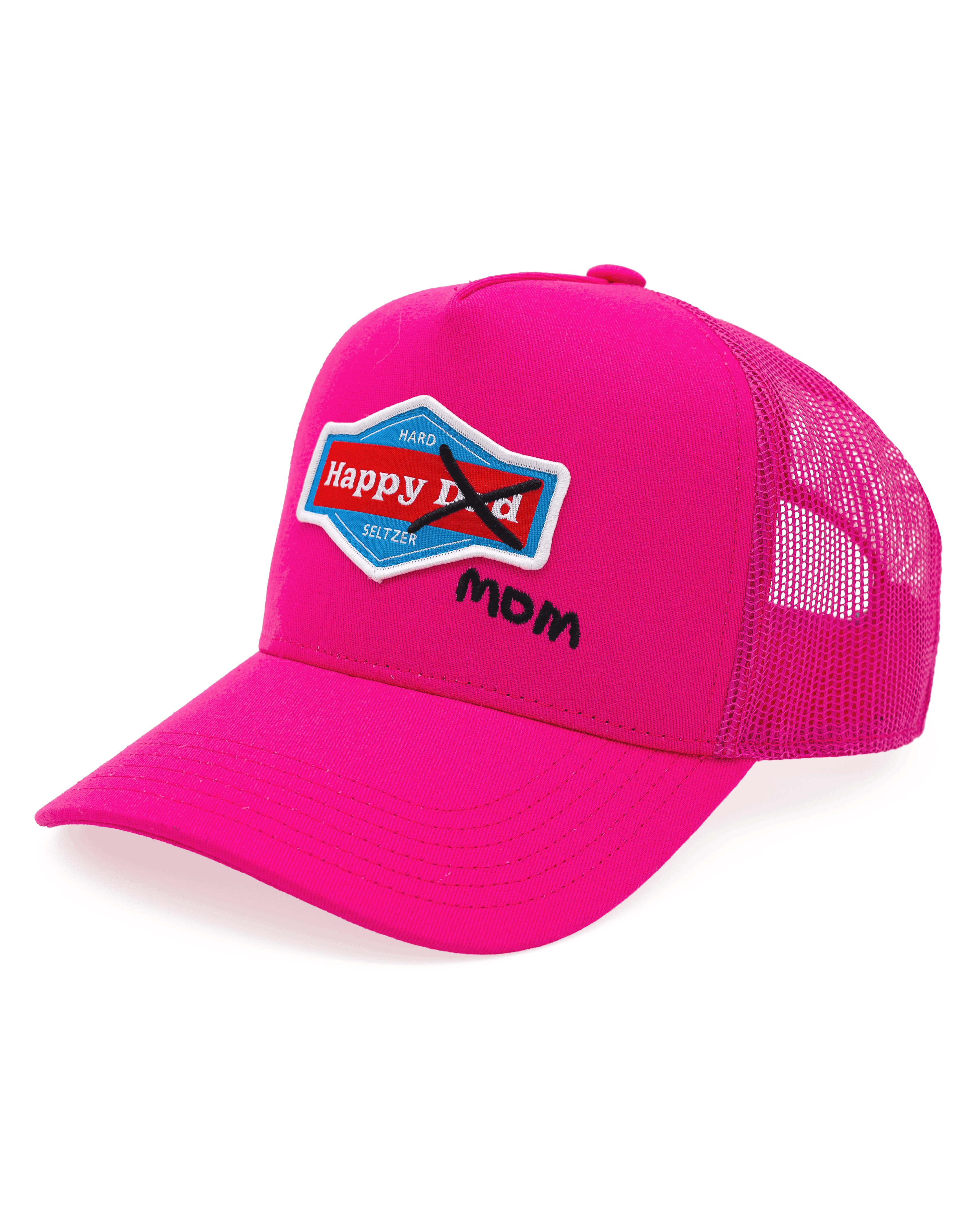 Happy Dad Happy Mom Trucker Hat (Pink)