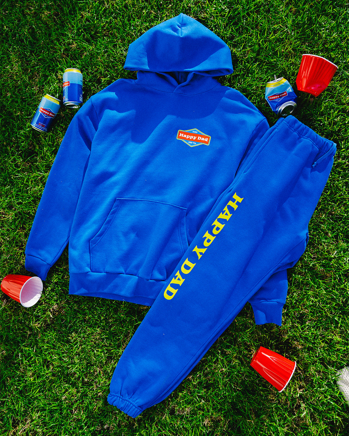 Happy Dad Hard Tea Sweatpants (Dark Blue)