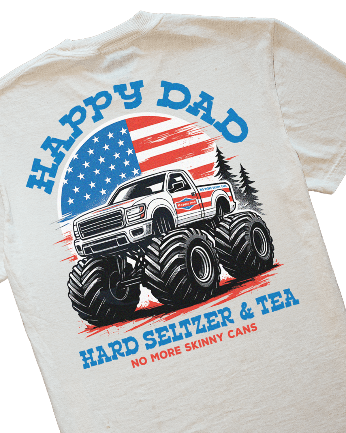 Happy Dad Vintage Monster Truck USA Tee (Ivory)