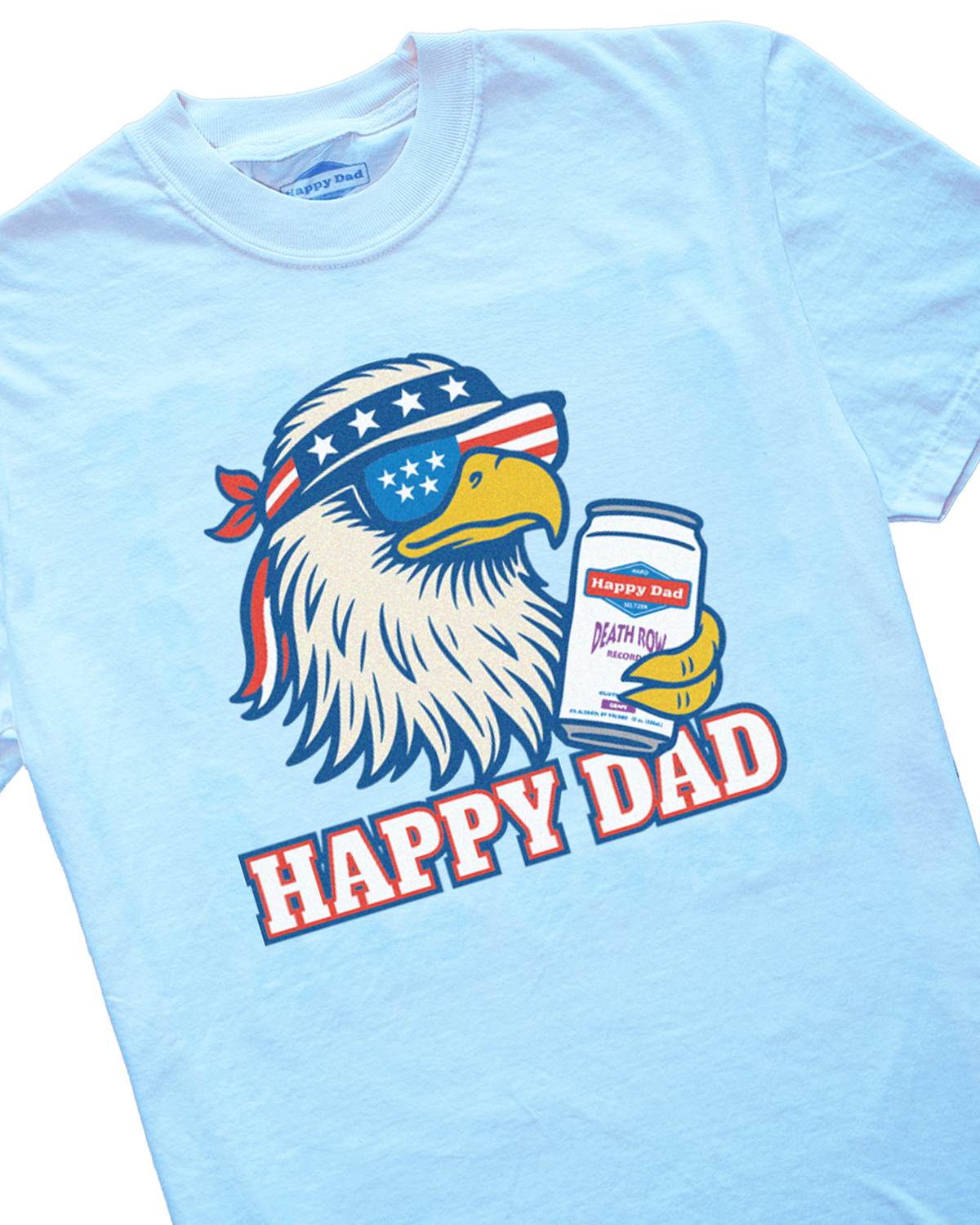 Happy Dad Vintage USA Eagle Tee (Light Blue)