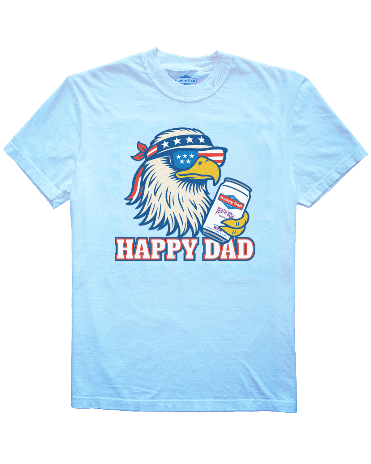 Happy Dad Vintage USA Eagle Tee (Light Blue)