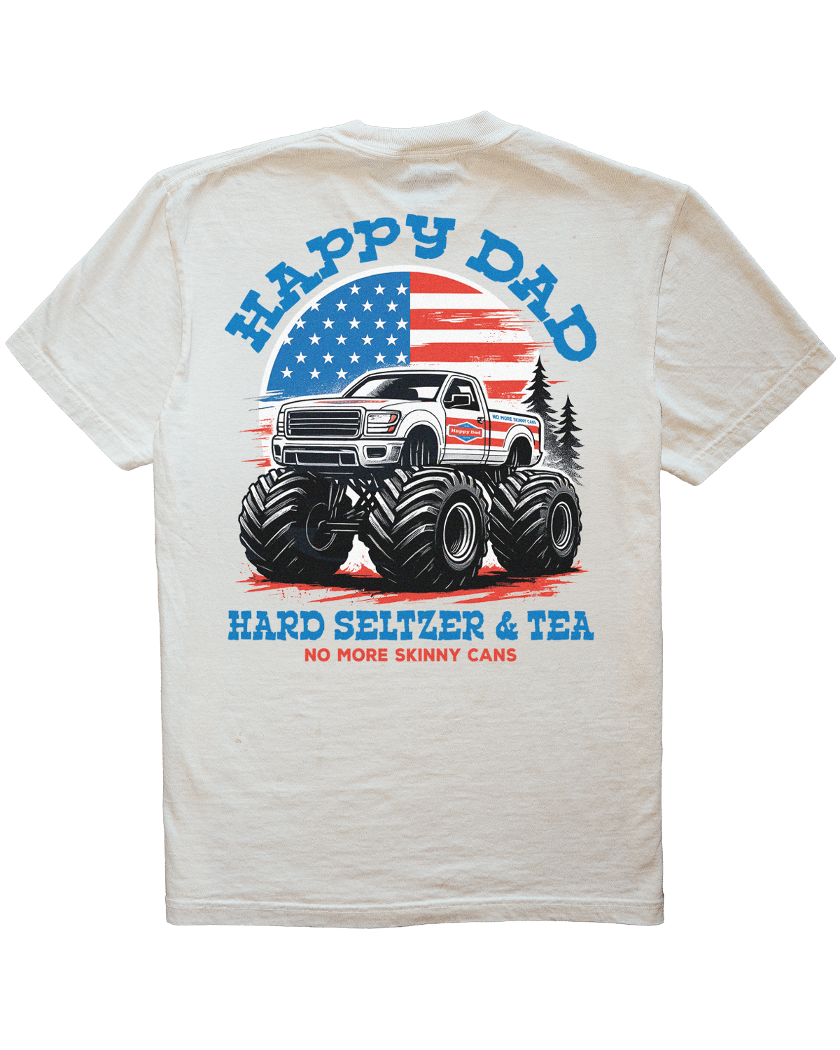 Happy Dad Vintage Monster Truck USA Tee (Ivory)