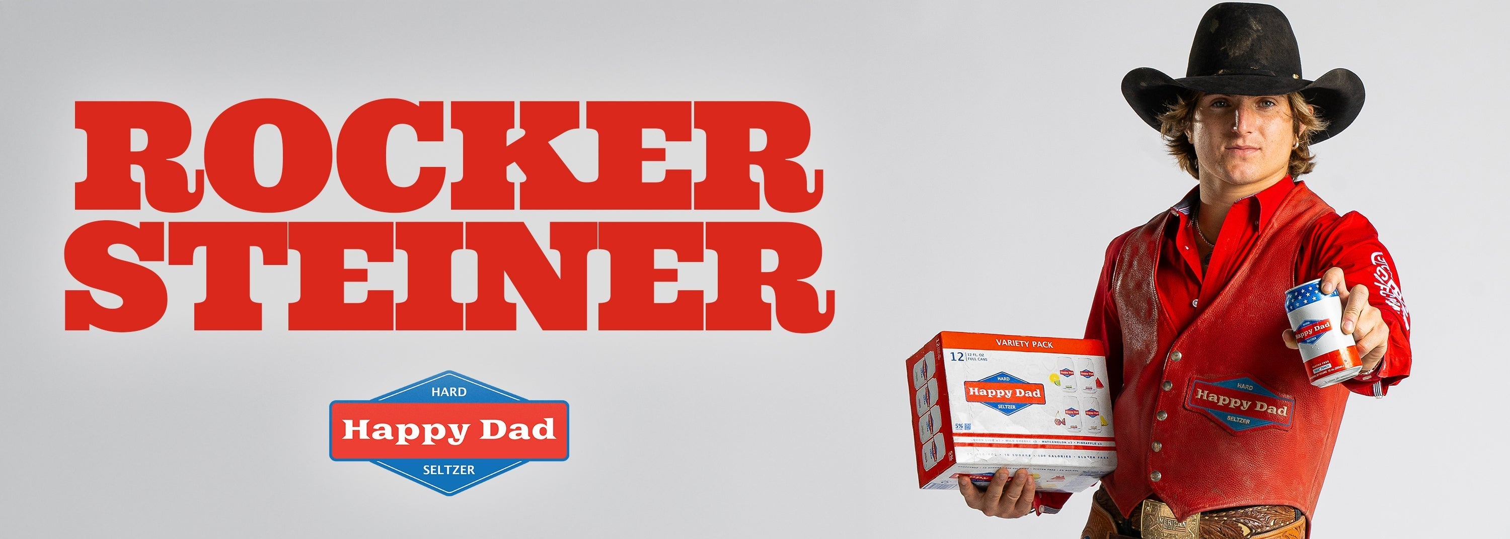 Happy Dad Hard Seltzer Partners with Rodeo Star Rocker Steiner