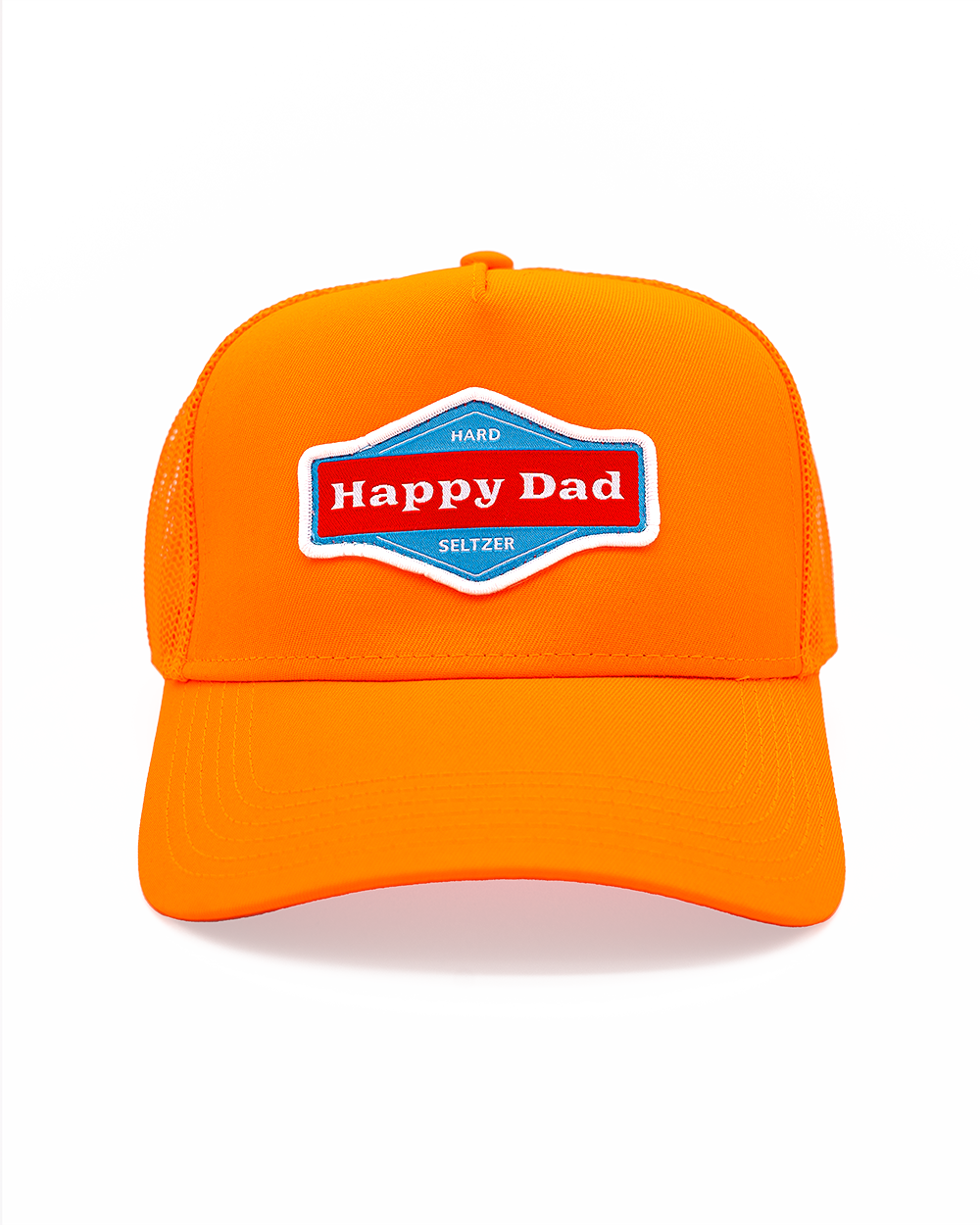 Happy Dad Trucker Hat (Neon Orange)