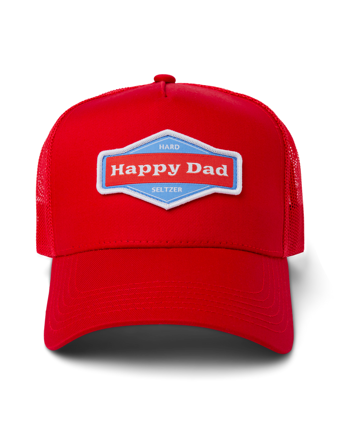 Happy Dad Trucker Hat (Red)