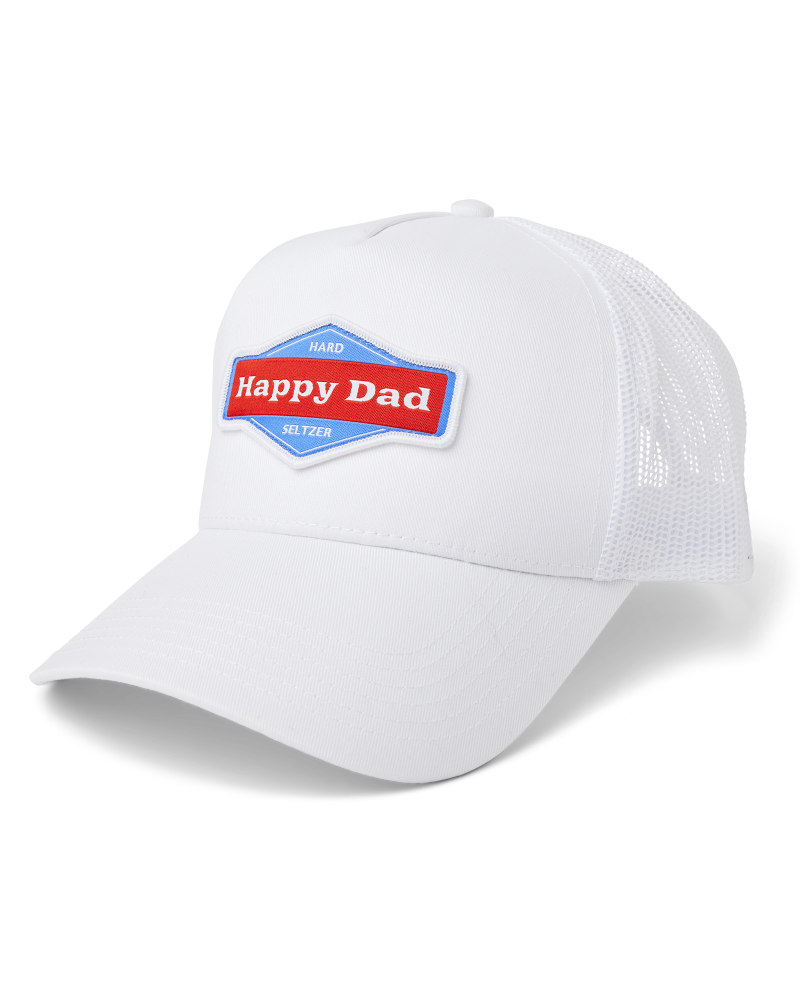 Happy Dad Trucker Hat (White)