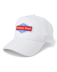Happy Dad Trucker Hat (White)