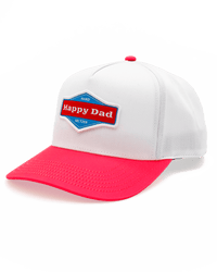 Happy Dad 2-Tone Hat (White/Pink)