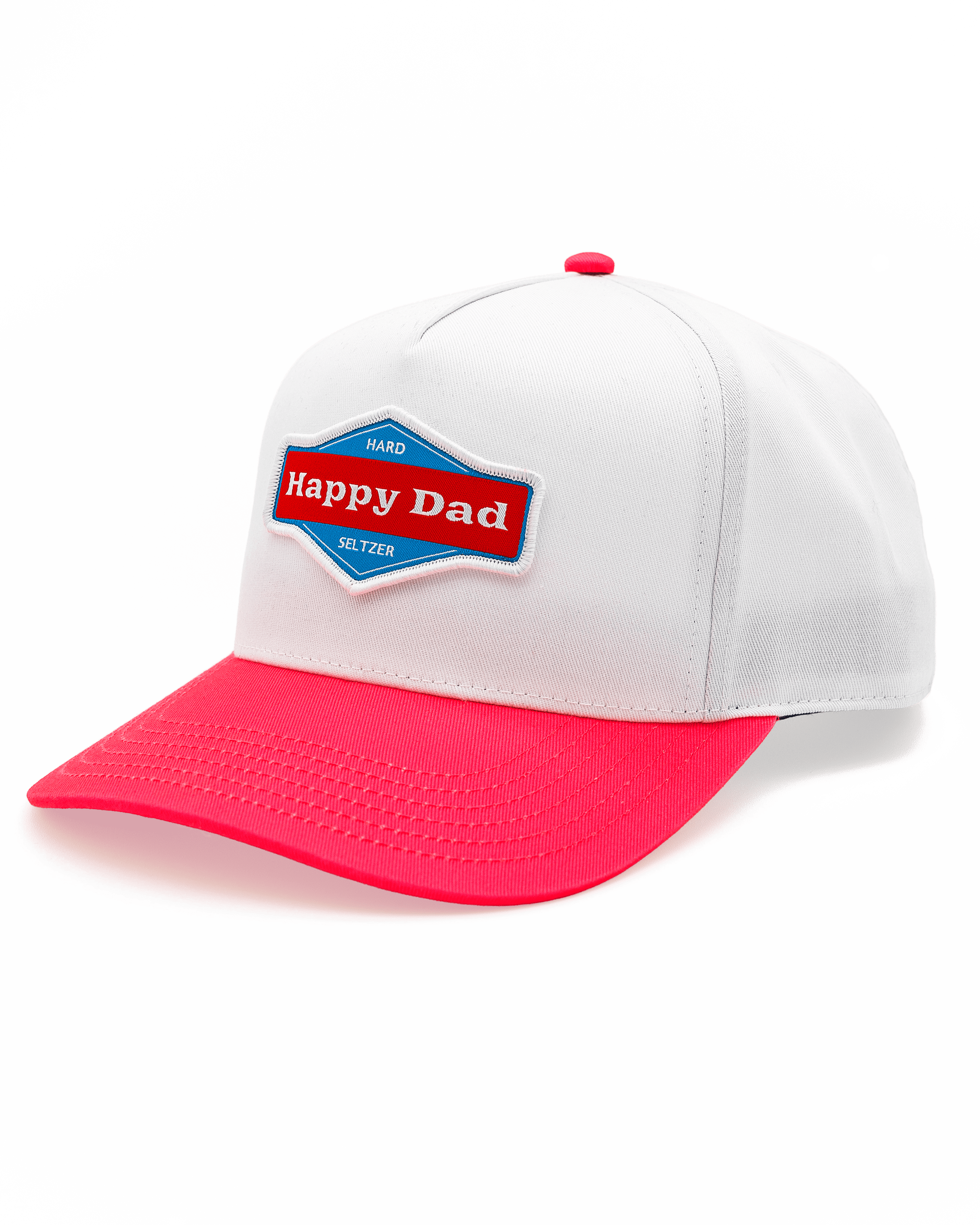 Happy Dad 2-Tone Hat (White/Pink)