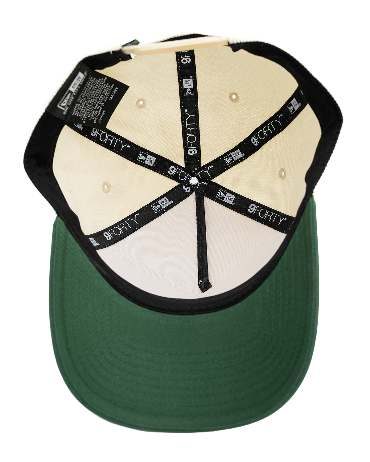 Happy Dad x New Era Corduroy A-Frame Snapback Hat (Cream/Green)