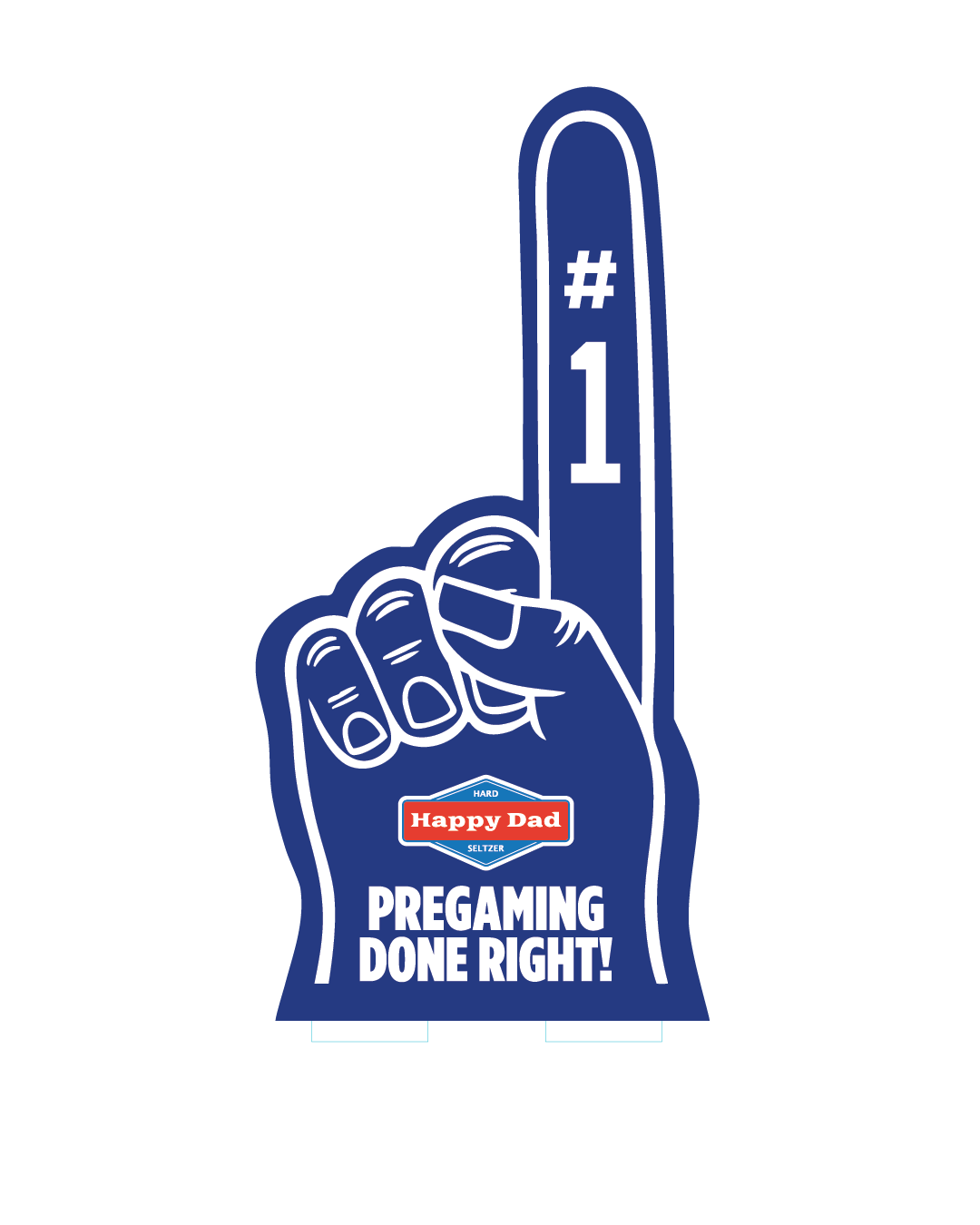 #1 Pregaming Foam Finger Standard Case Topper - ROYAL