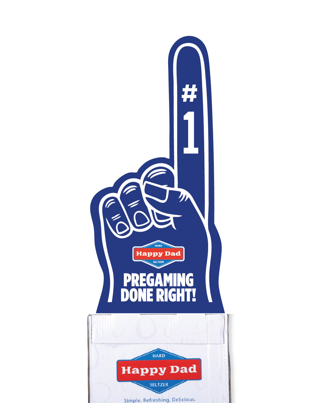 #1 Pregaming Foam Finger Skinny Case Topper - ROYAL