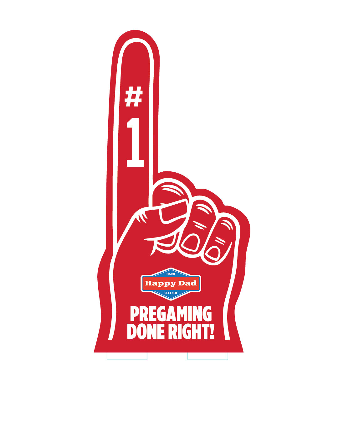 #1 Pregaming Foam Finger Standard Case Topper - RED