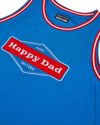 Happy Dad Basketball Jersey (Blue)